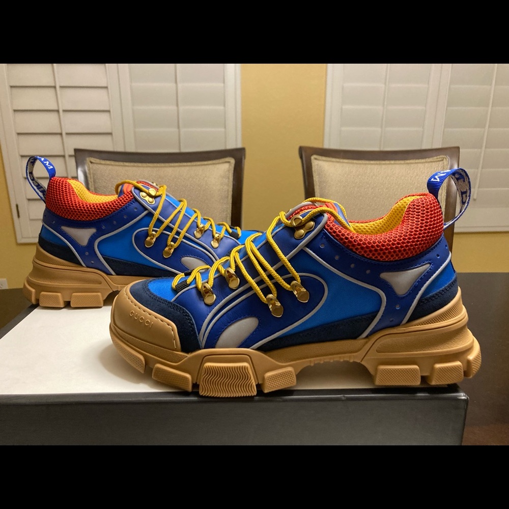 New Gucci Sega Flashtrek Blue Sneaker Shoes Size US 8.5 / UK 8 - Picture 7 of 13